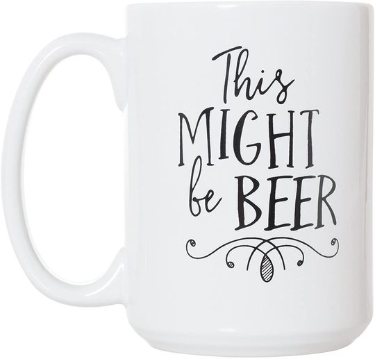 Discover This Might Be Beer Mug - Deluxe Double-Sided Coffee Tea Mug