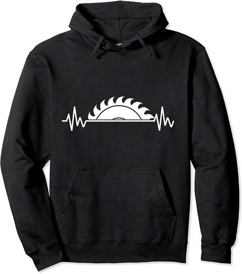 Discover Heart Beat Table Saw Cool Skilled Woodworker Carpenter Gift Pullover Hoodie