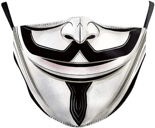 Discover Halloween Print Masks Fashion Multi Designs Festival Party Custom, Adjustable Strap Filter Pocket