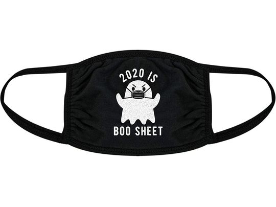 Discover 2020 Is Boo Sheet Face Mask Halloween Ghost Graphic Nose And Mouth Covering