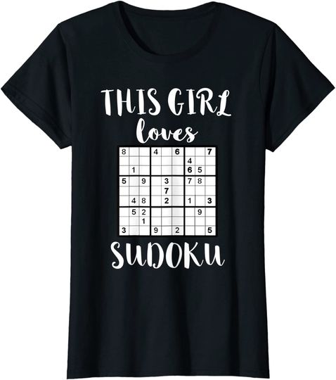 Discover This Girl Loves Sudoku Puzzle Game Solving Sudoku T Shirt