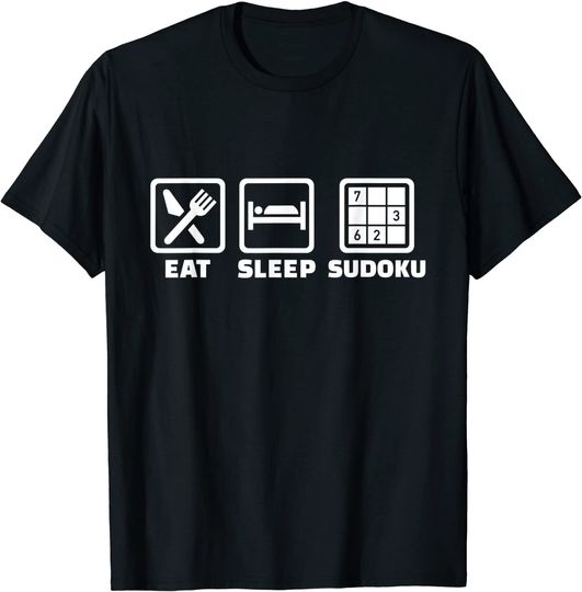Discover Eat Sleep Sudoku T Shirt