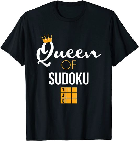Discover Queen of Sudoku Number Place Puzzle Sudoku Player T Shirt
