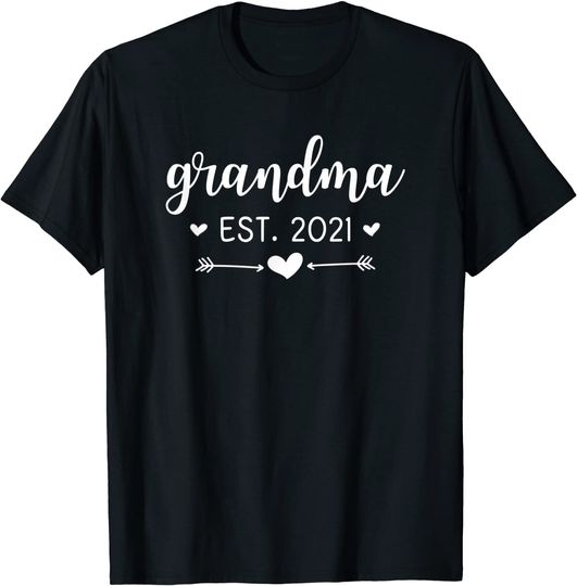 Discover Grandma Est. 2021 Grandmother Gift New Grandparent 2021 T-Shirt