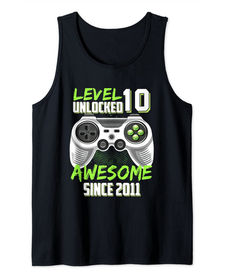 Discover Awesome 2011 Level 10 Unlocked Video Game Gift Tank Top