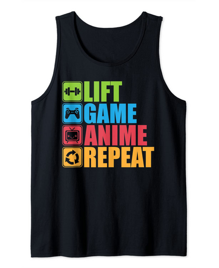 Discover Video Games, Repeat - Gym Motivational Tank Top