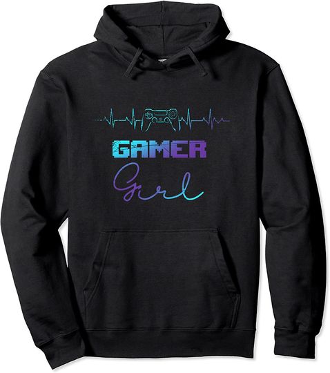 Discover Heartbeat Video Games Controller Gaming Pullover Hoodie