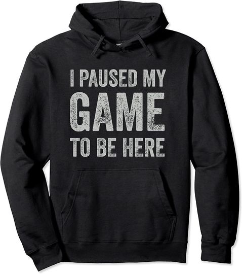 Discover I Paused My Game To Be Here - Vintage Pullover Hoodie