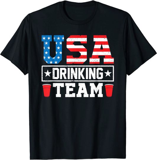Discover USA Drinking Team Funny Drinking Beer Lover T Shirt