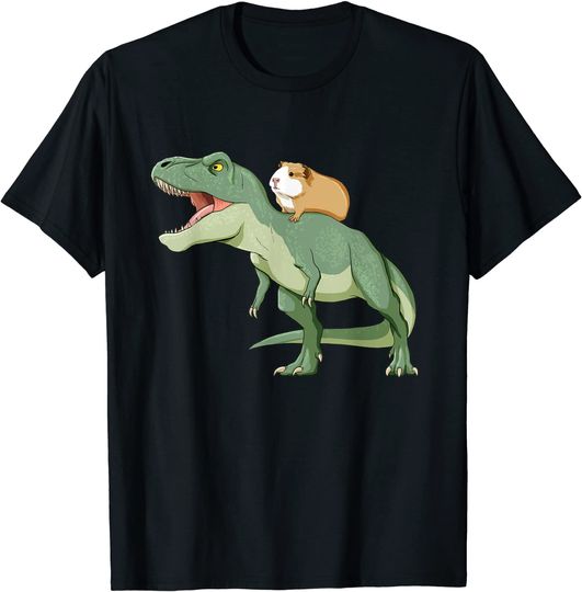 Discover Pig Riding T Rex Dinosaur T-Shirt