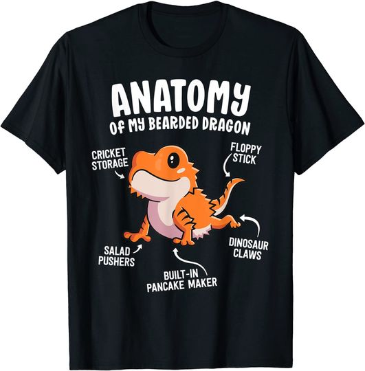 Discover The Anatomy Of A Bearded Dragon Shirt Gift For Reptile Lover T-Shirt