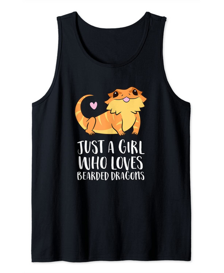 Discover Just a Girl Who Loves Bearded Dragons Lizard Reptile Tank Top