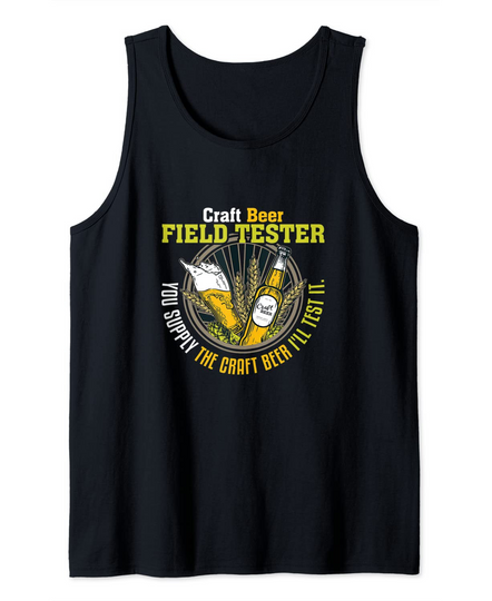 Discover Craft Beer Field Tester Funny Drinking Themed Design Tank Top