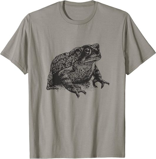 Discover Fat Toad Minimalist Frog Amphibian Biology Realistic T-Shirt