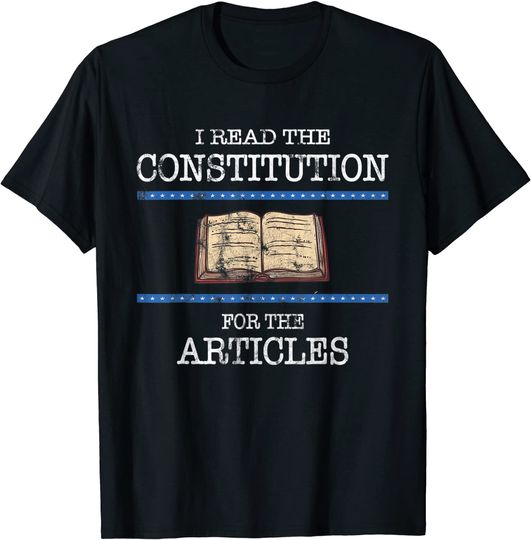 Discover History Teachers Read the Constitution Distressed T Shirt