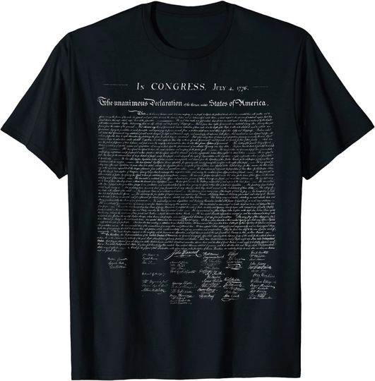 Discover Declaration of Independence liberty Constitution America USA T Shirt