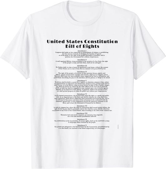 Discover Bill Of Rights T Shirt Us Constitution