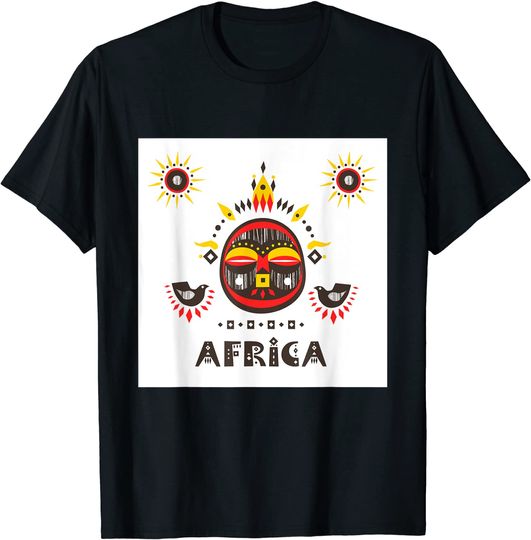 Discover Africa African Mask Pattern Pride Native American T-Shirt