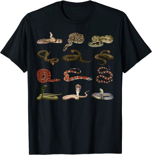 Discover Different Types Of Snakes Boys Kids Girl Educational Serpent T-Shirt