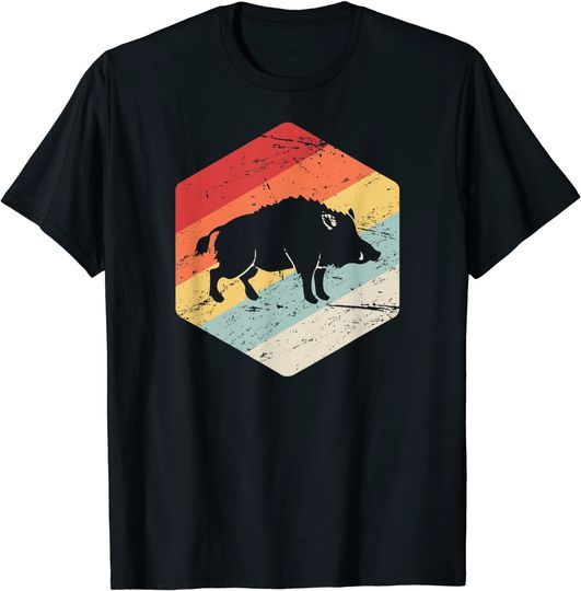 Discover Retro Vintage Wild Hog Hunter T-Shirt / Gift For Pig Hunters T-Shirt