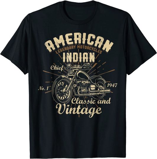 Discover Retro Vintage American Motorcycle Indian T-Shirt