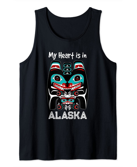 Discover Alaska Native American Pride Indigenous Art Spirit Animal Tank Top