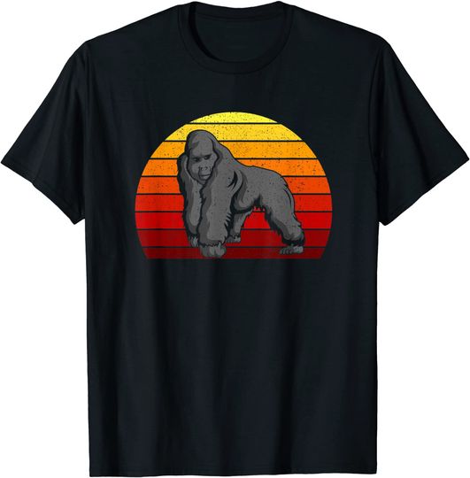 Discover Retro 70s 80s Silverback Gorilla T Shirt