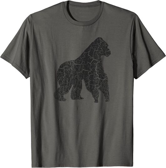 Discover Gorilla Distressed Print Vintage Gorilla T Shirt