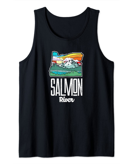 Discover Salmon River Vintage Oregon Nature & Outdoors Tank Top