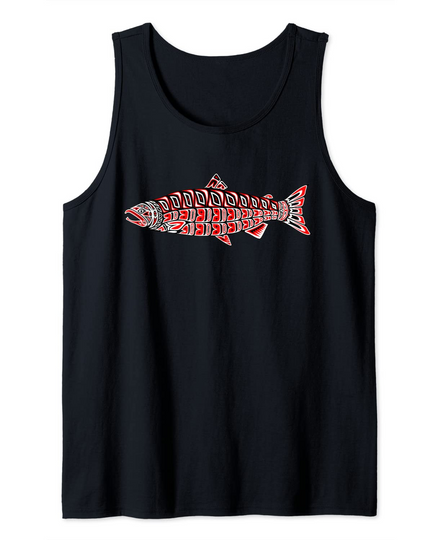 Discover Salmon Native American Indian Pacific Northwest Coast Coho Tank Top