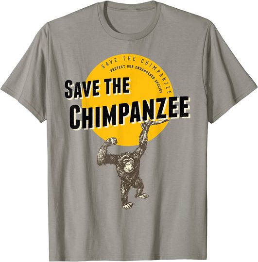 Discover Save the Chimpanzee Endangered Species T Shirt