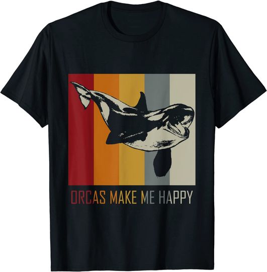 Discover Orcas Make Me Happy Killer Whale T Shirt