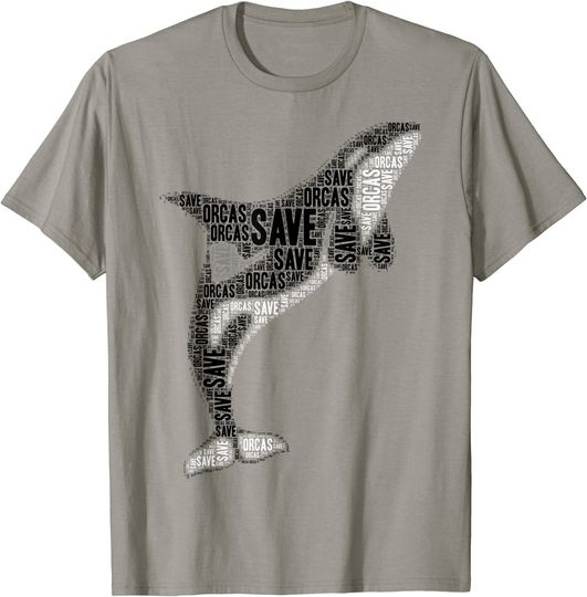 Discover Save Orcas Whale Sea Panda Endangered Species T Shirt