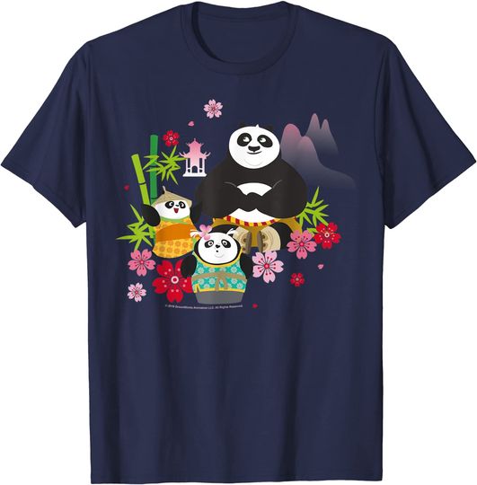 Discover Kung Fu Panda Po And Pandas Floral T Shirt