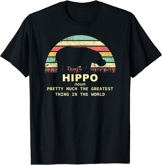 Discover Vintage Hippo Definition Hippopotamus T Shirt