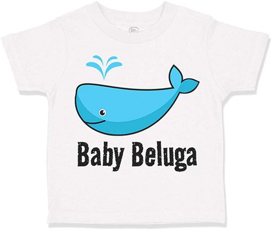 Discover Toddler Baby Beluga Blue Whale Ocean Sea Life  Shirt