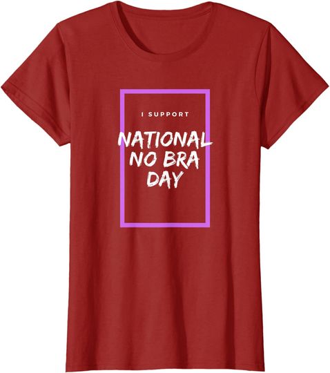 Discover National No Bra Day Breast Cancer Awareness T-Shirt