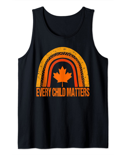 Discover Every Child Matters Indigenous Education Orange Day Rainbow Tank Top