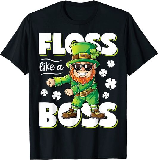 Discover Leprechaun Floss Like A Boss St Patricks Day Boys Kids Youth T-Shirt