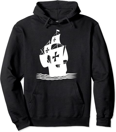 Discover Columbus Ship Day Nautical Sailing and Holiday Gift Pullover Hoodie