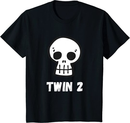 Discover Sugar Skull Twin 2 Day of Dead Identical Fraternal T-Shirt
