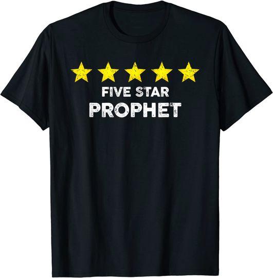Discover Five Star Prophet Rating Word Design T-Shirt