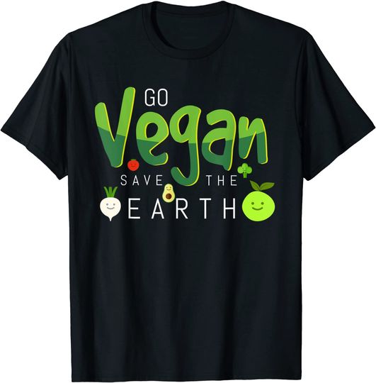 Discover Go Vegan & Save The Earth T-Shirt