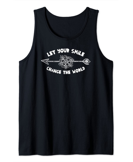 Discover Inspirational Design Let Your Smile Change the World Tank Top
