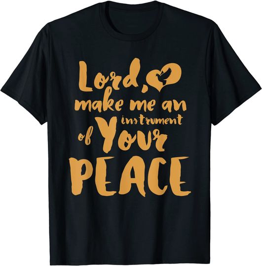 Discover Religious Catholic Prayer Peace Saint Francis of Assisi T-Shirt