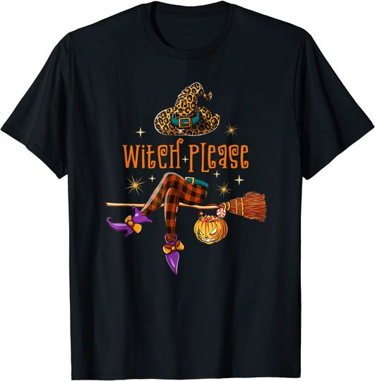 Discover Leopard Witch Hat WITCH PLEASE T-Shirt