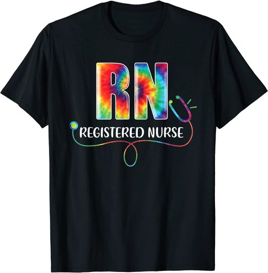 Discover RN Nurse Tie Dye Registered Nurse Life 2021 T Shirt