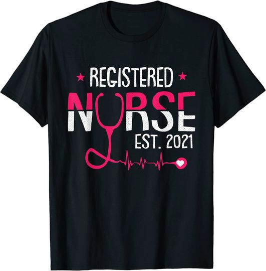 Discover Registered Nurse Est 2021 Nursing Student RN Graduation T Shirt