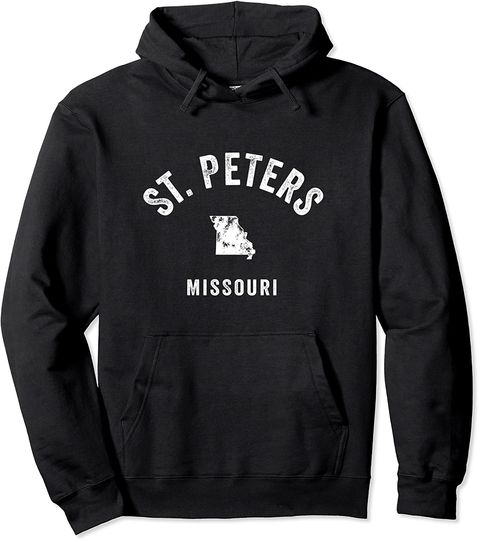 Discover St. Peters Missouri MO Vintage 70s Athletic Pullover Hoodie