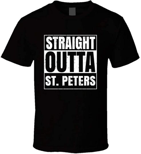 Discover Straight Outta St. Peters Missouri City Parody Grunge T Shirt